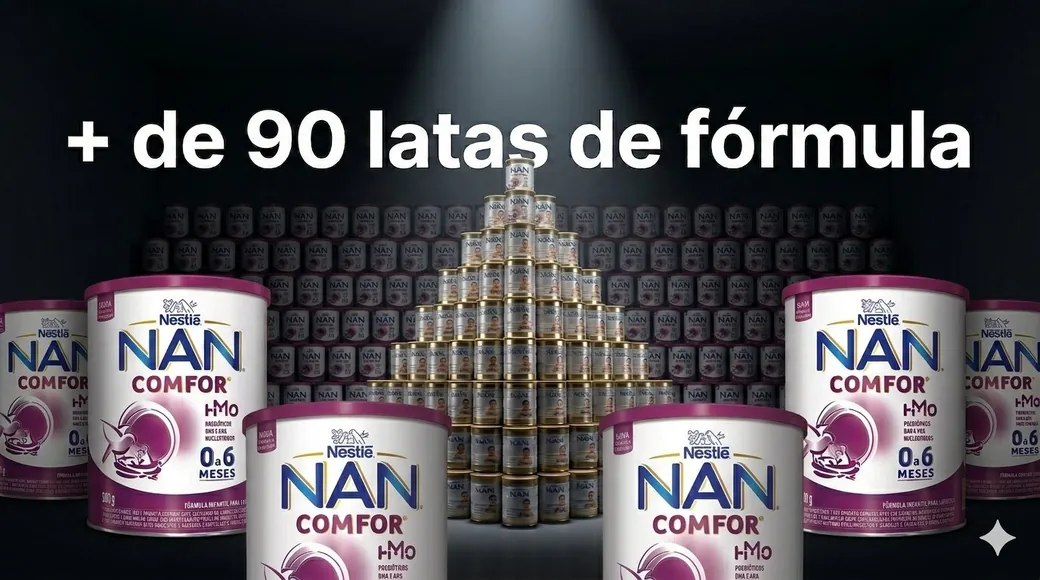 Mais de 90 latas de fórmula